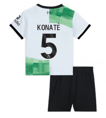 Liverpool Ibrahima Konate #5 Vieras Pelipaita Lasten 2023-24 Lyhyet Hihat (+ Lyhyet housut)